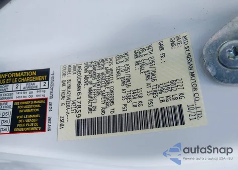 2022 Nissan Frontier King Cab S 4X4 z USA, uszkodzony, nr VIN 1N6ED1CM6NN617859